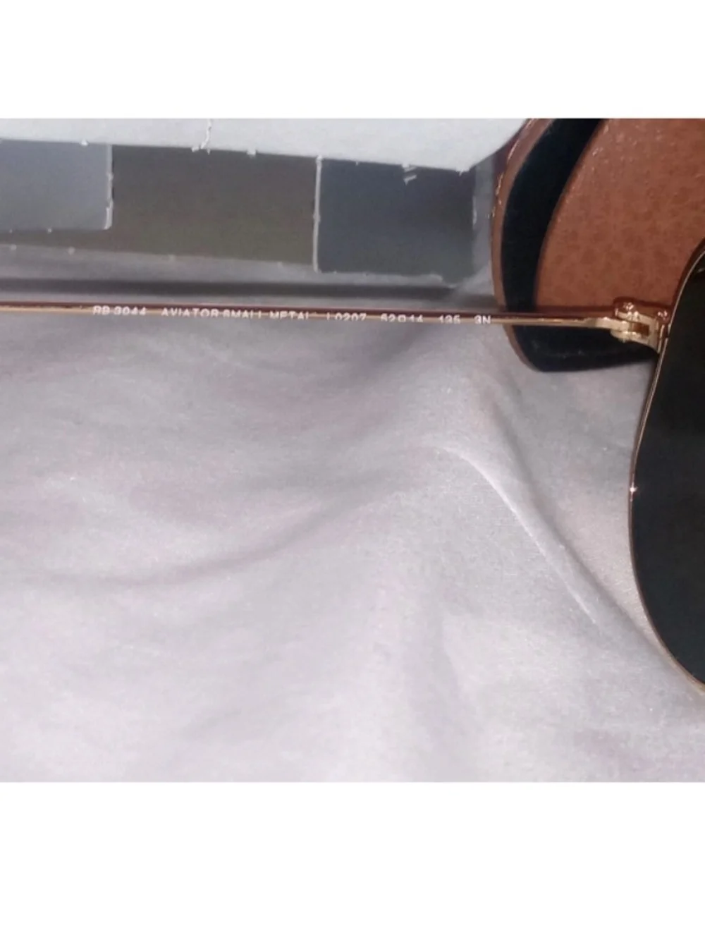 Ray-Ban Unisex Aviator Small Metal Gold Sunglasses (RB3044) Gold/G-15 Green, New